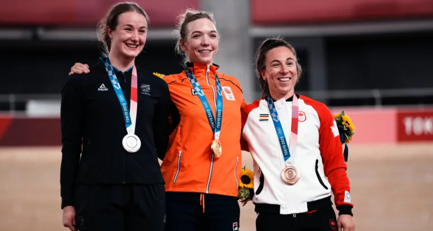 Lauriane Genest takes Bronze in Track Cycling