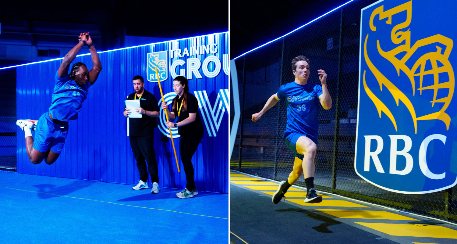 Des athlètes comptant parmi les 35 Futurs Athlètes Olympiques RBC à l’œuvre : Duncan Gaunt d’Edmonton et Marius Bélisle